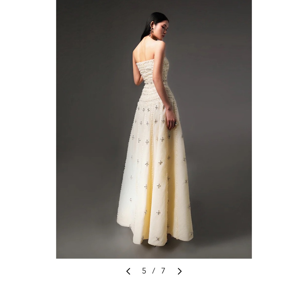 Cult Mia Yellow Strapless Stone Dress - Picture 5 of 7